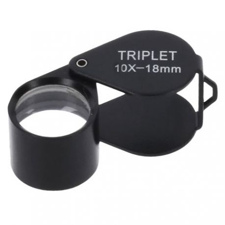 Lupa Triplete 10x de 18 mm BMS Plegable