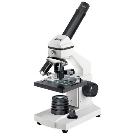 Microscopio monocular biológico Optus 20-1024x - Full Pack