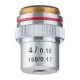 Objetivo DIN 45 mm Acromático 4x/0.10 para Microscopio Biológico