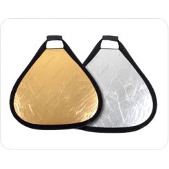 Reflector Ultralyt triangular plata/oro de 30 cm