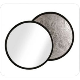 Reflector Ultralyt circular blanco/plata de 80 cm